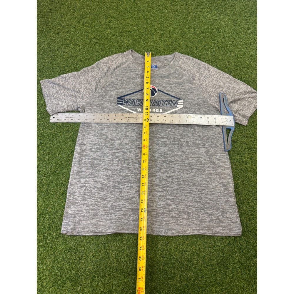 NBA Washington Wizards Mens Large Gray Space Dye Graphic T-Shirt Raglan Sleeve - Picture 6 of 7